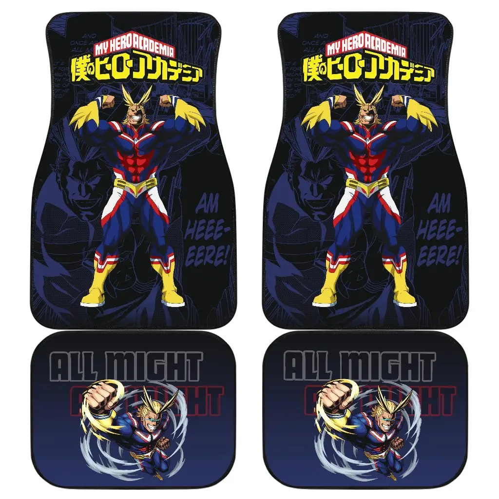 All Might My Hero Academia Car Floor Mats Manga Mixed Anime