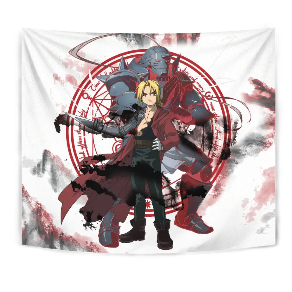 Alphonse Elric And Edward Elric Tapestry Custom Fullmetal Alchemist Anime Home Decor