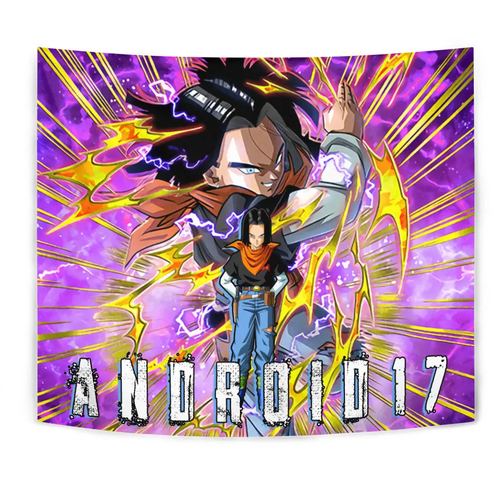 Android 17 Tapestry Custom Anime Home Decor