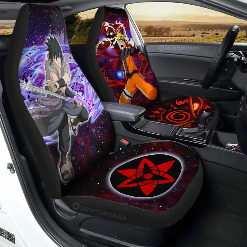 Anime Car Seat Covers Custom And Sasuke Galaxy Style Car Accessories 