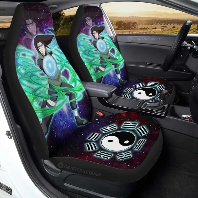 Anime Car Seat Covers Custom Hyuuga Neji Galaxy Style Car Accessories 