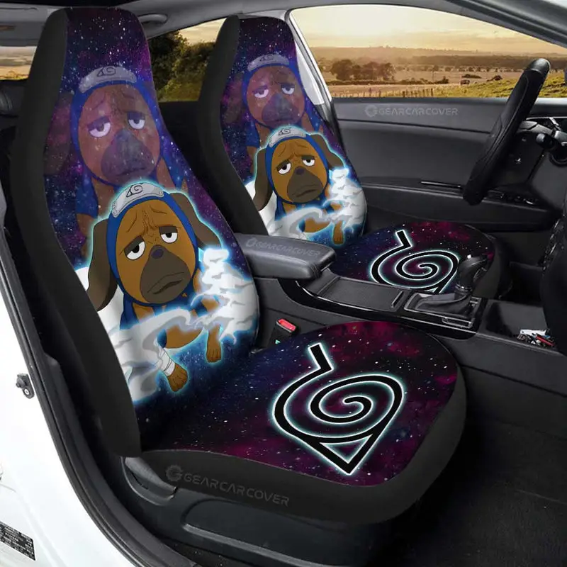 Anime Car Seat Covers Custom Pakkun Galaxy Style Car Accessories 