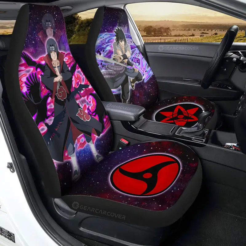 Anime Car Seat Covers Custom Sasuke And Itachi Galaxy Style Car Accessories 