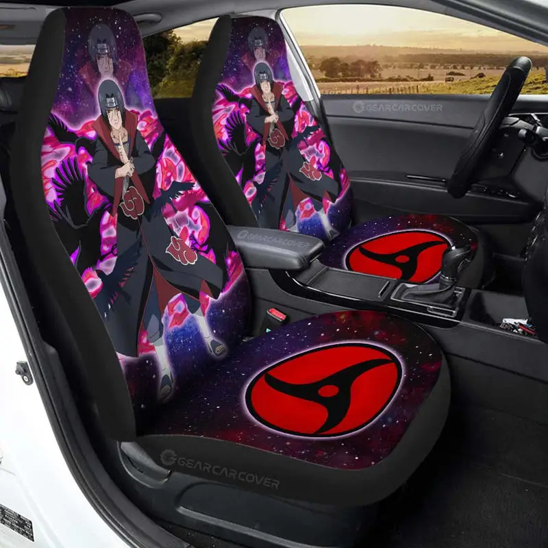 Anime Car Seat Covers Custom Uchiha Itachi Galaxy Style Car Accessories 