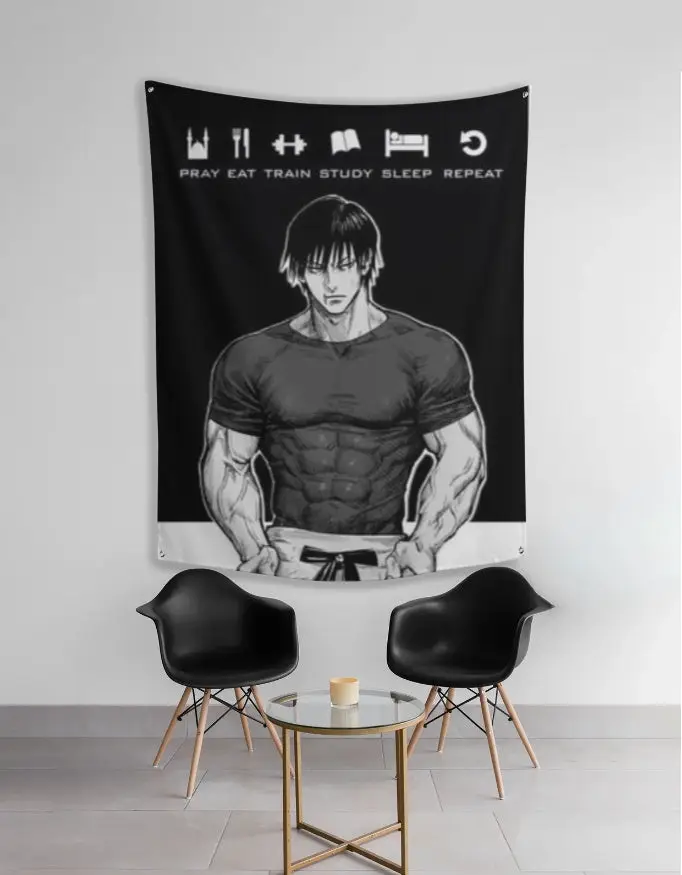 anime discipline tapestry - Gym Wall Art