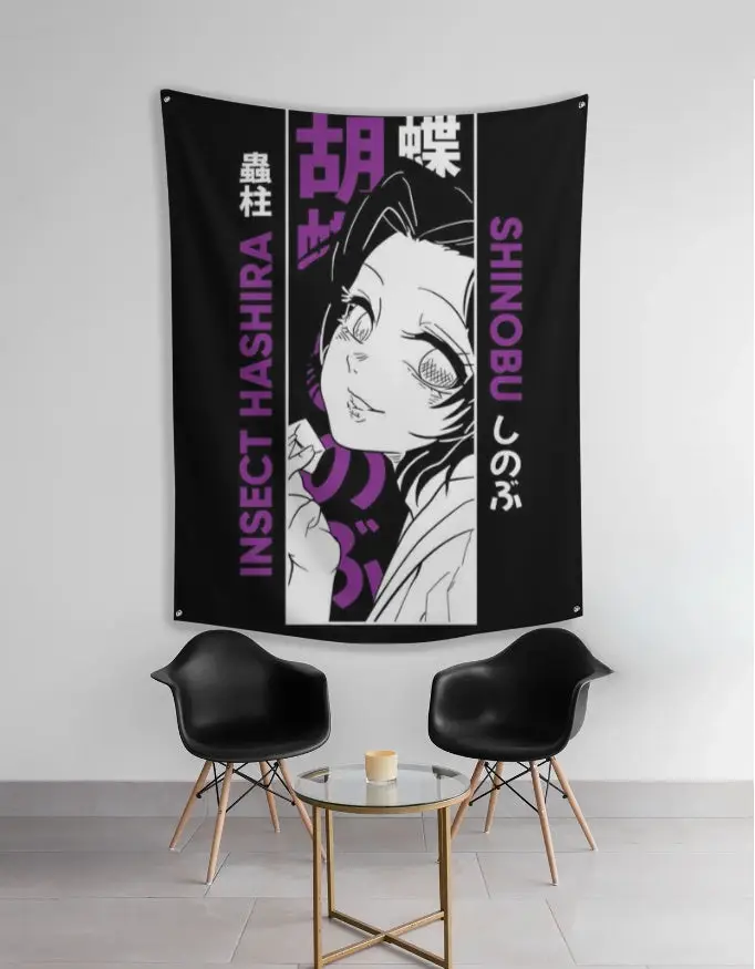 anime insect hashira tapestry - Shinobu art