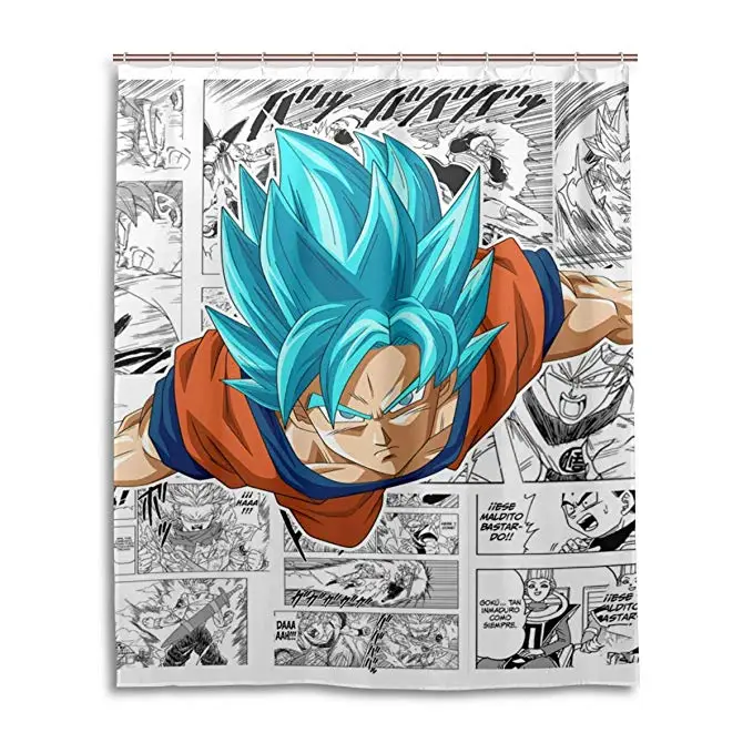 Anime Saiyan Character Shower Curtain