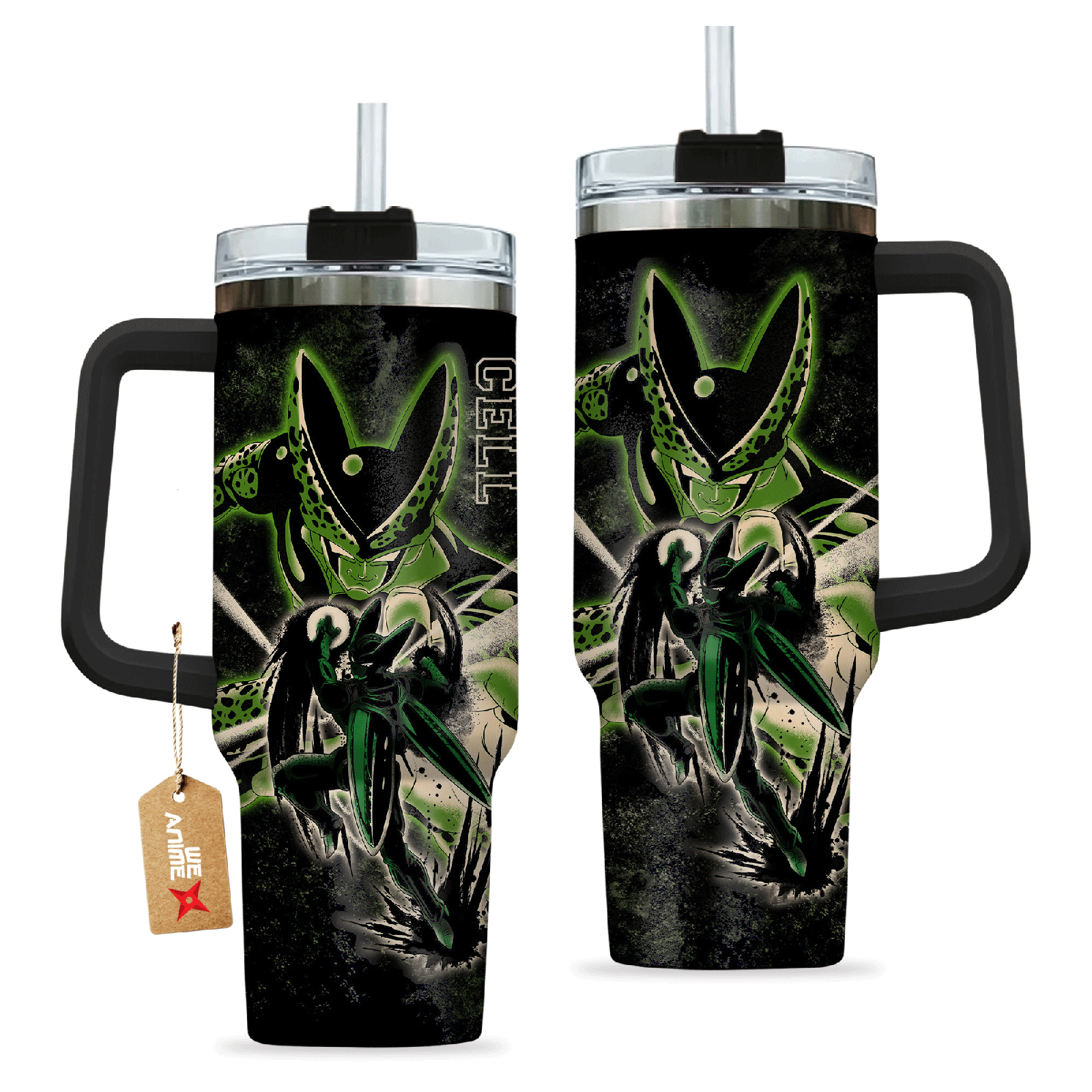 Animefansite Dragon Ball Perfect Cell Anime Custom  Quencher   40oz Stainless Steel Tumbler With Handle HG Personalized Anime Cup