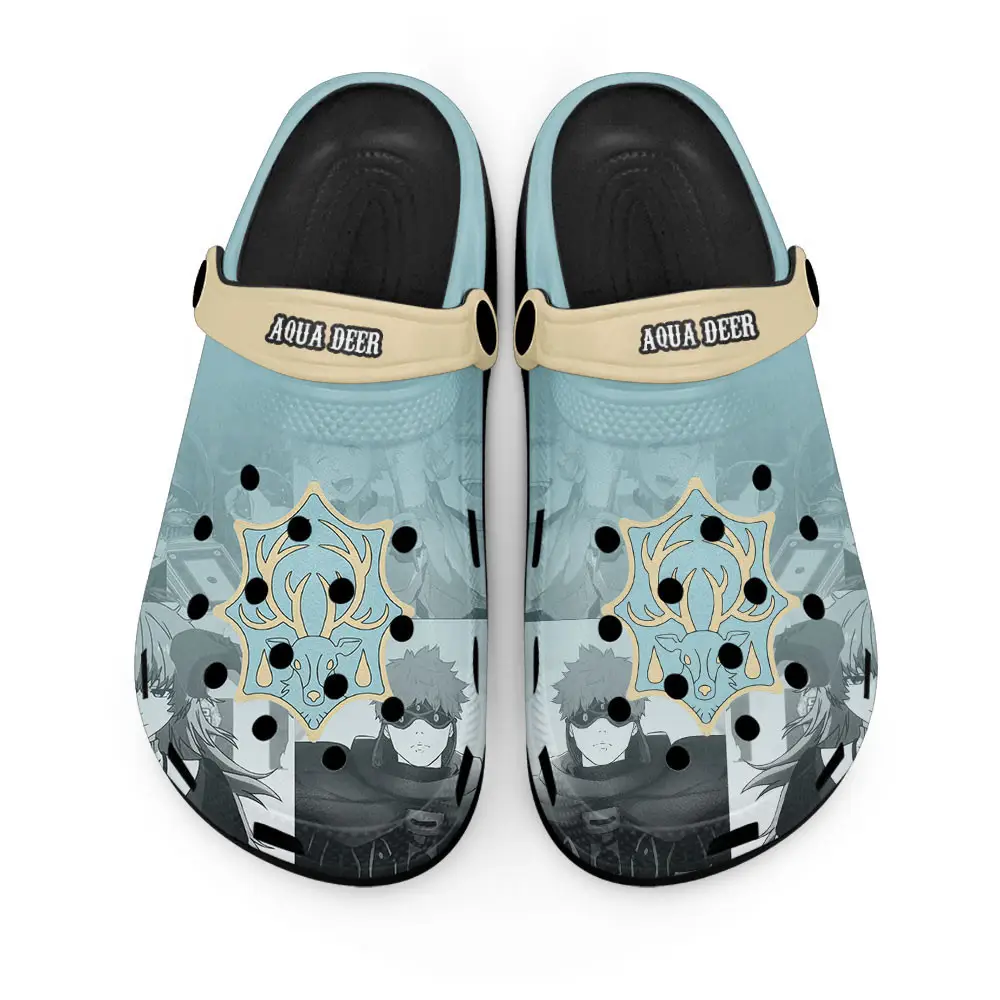 Aqua Deer Personalized Anime Clogs