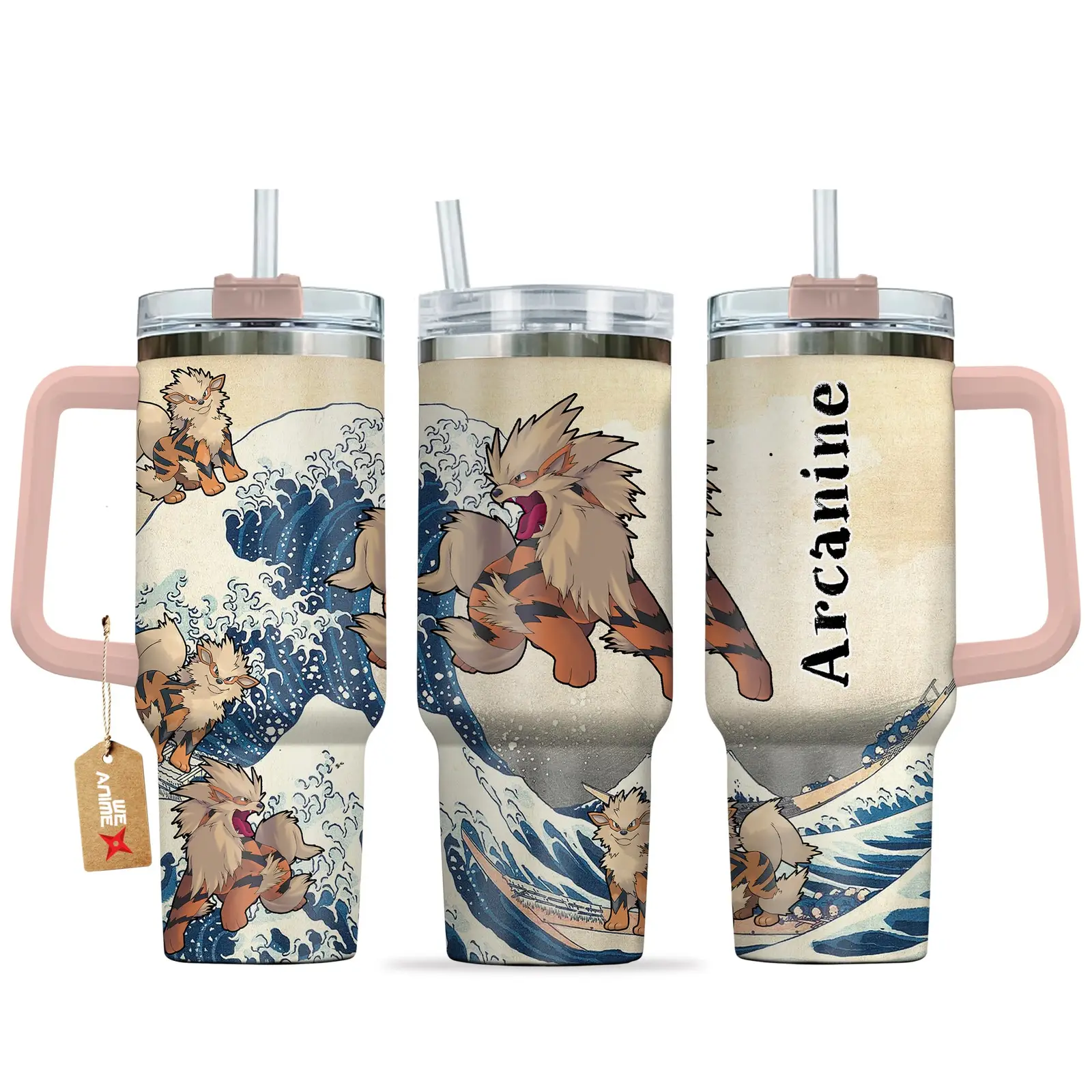 Arcanine Anime Tumbler 40oz Kanagawa Collection