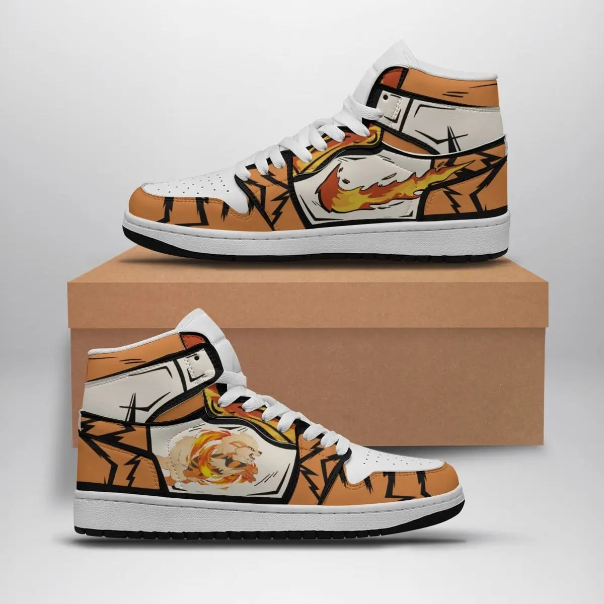 Arcanine Pokemon Air Jordan 1 Shoes