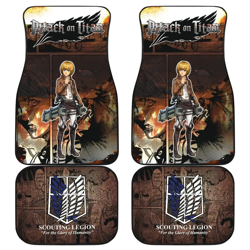 Armin Alert Attack On Titan Car Floor Mats For Memes Fan Anime