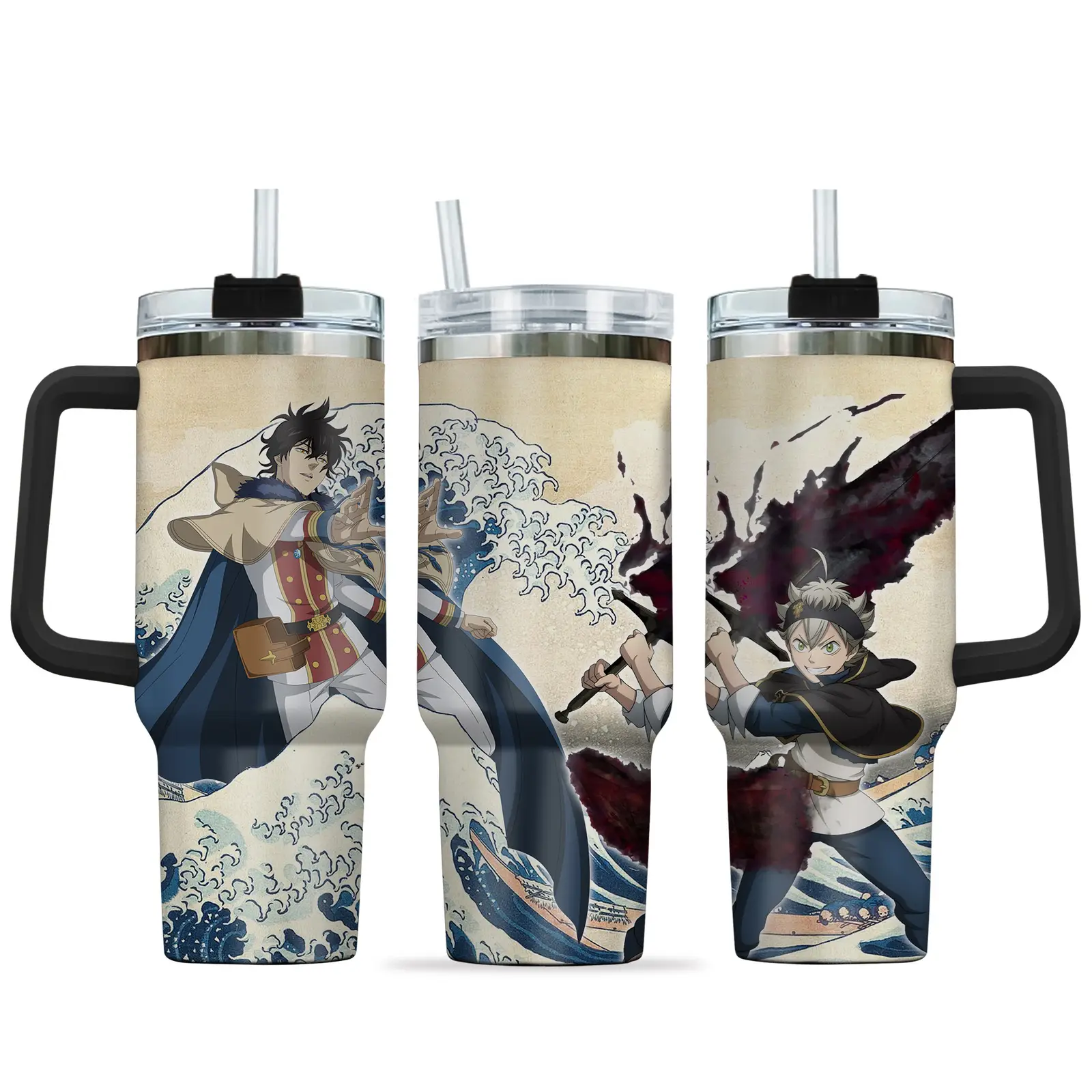 Asta - Yuno 40oz Travel Tumbler With Handle Rivalries Kanagawa Collection