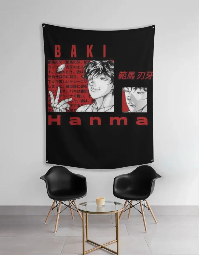 Baki anime tapestry - Hanma Wall Art