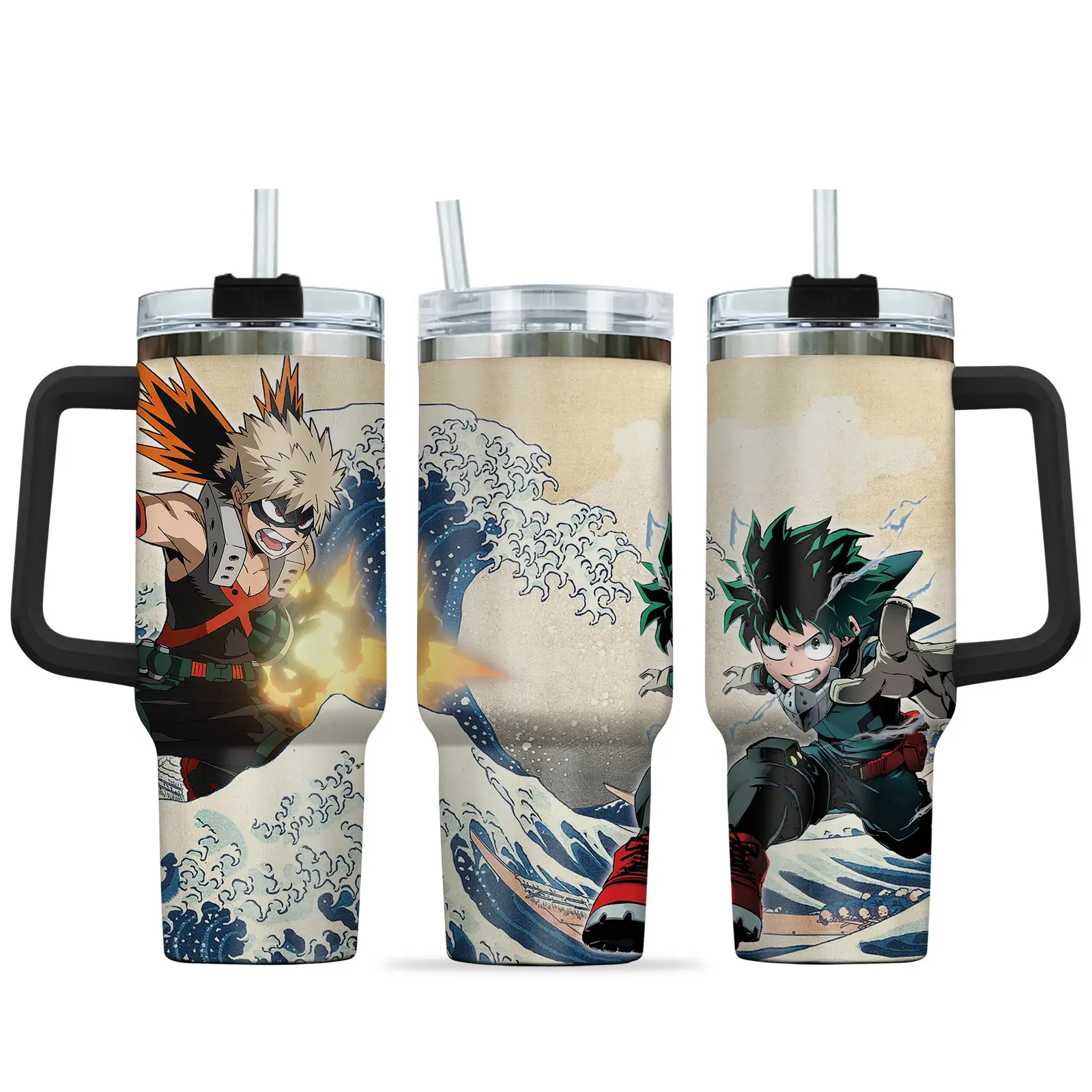 Bakugo - Deku 40oz Travel Tumbler With Handle Rivalries Kanagawa Collection