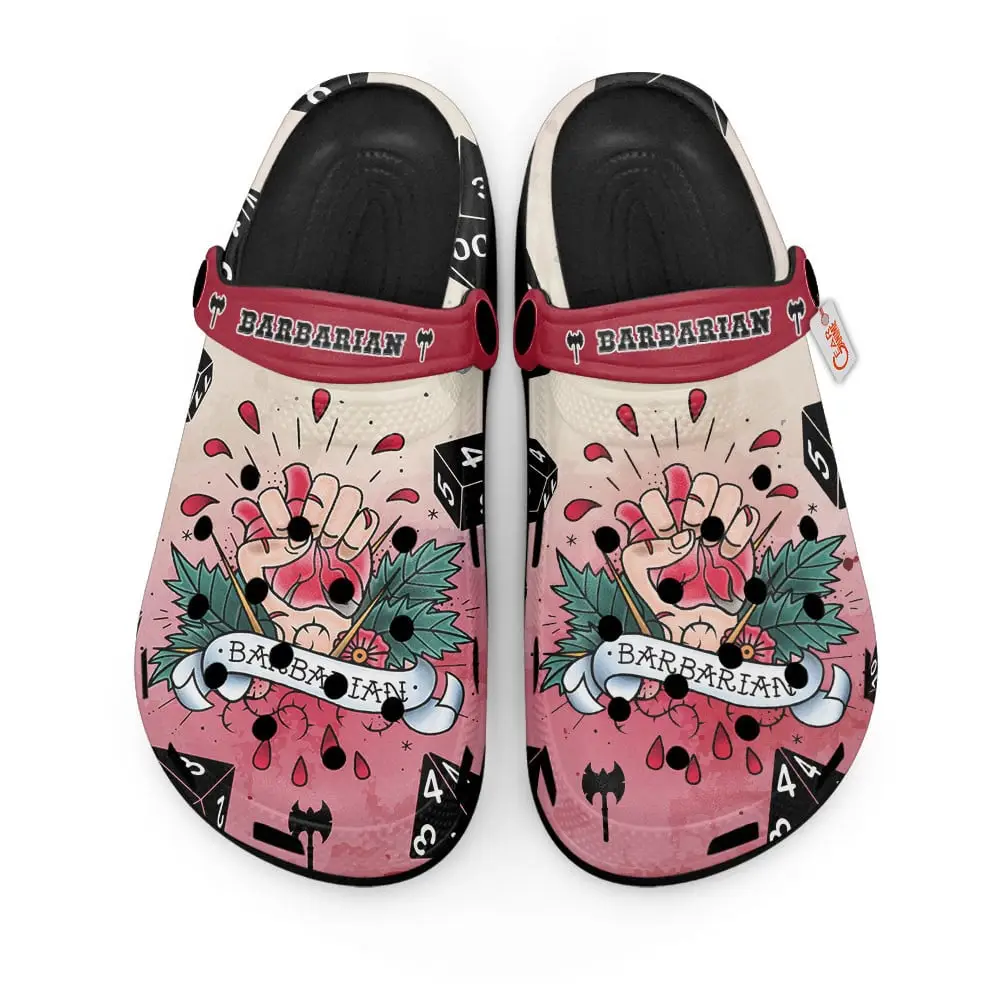 Barbarian Dungeons And Dragons Personalized Edition Premium Clogs for True Fans