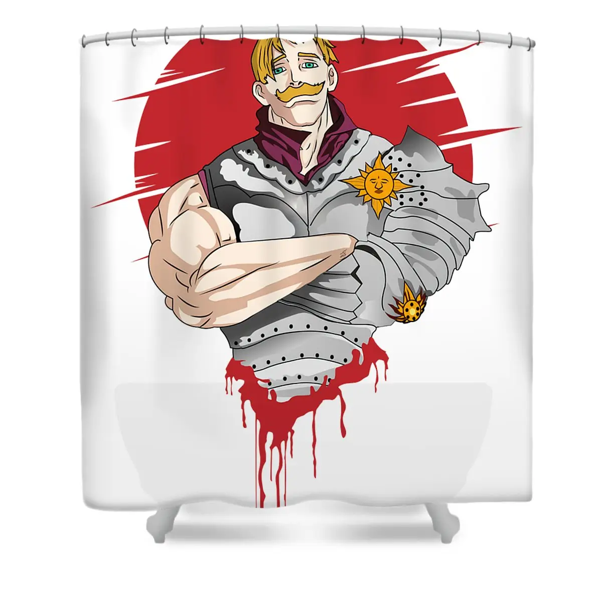 Beautiful Seven Deadly Sins Anime - Escanor Sin Shower Curtain | Anime Shower Curtains