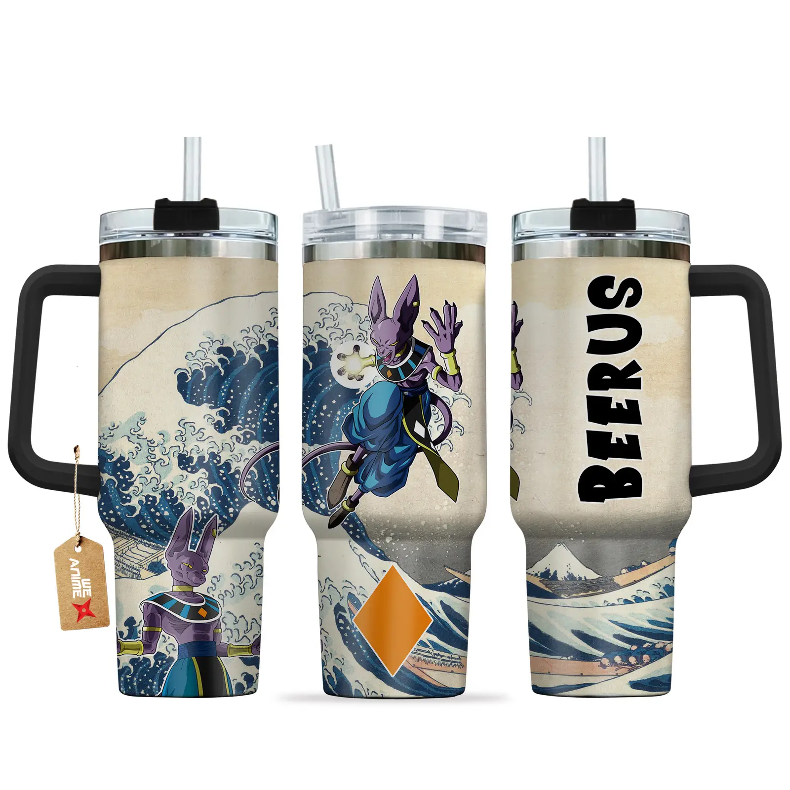 Beerus Anime Tumbler 40oz Kanagawa Collection