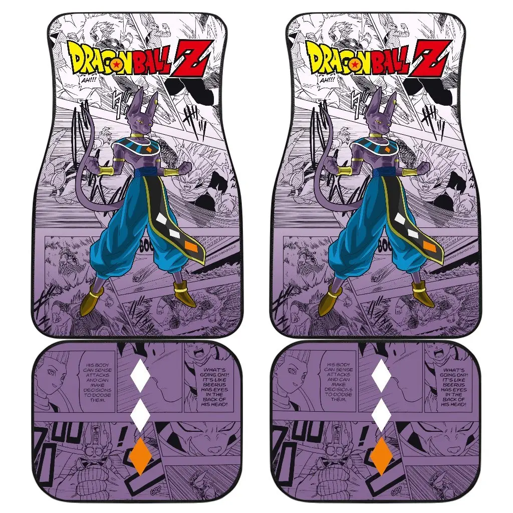 Beerus Dragon Ball Z Car Floor Mats Manga Mixed Anime