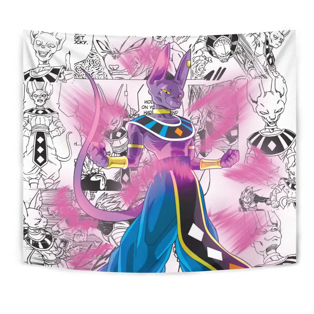 Beerus Tapestry Custom Anime Manga Wall Decor