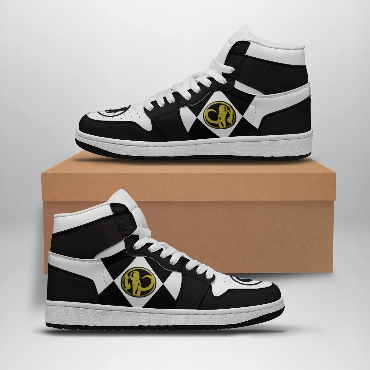 Black Ranger Mighty Morphin Power Rangers Air Jordan 1 Shoes
