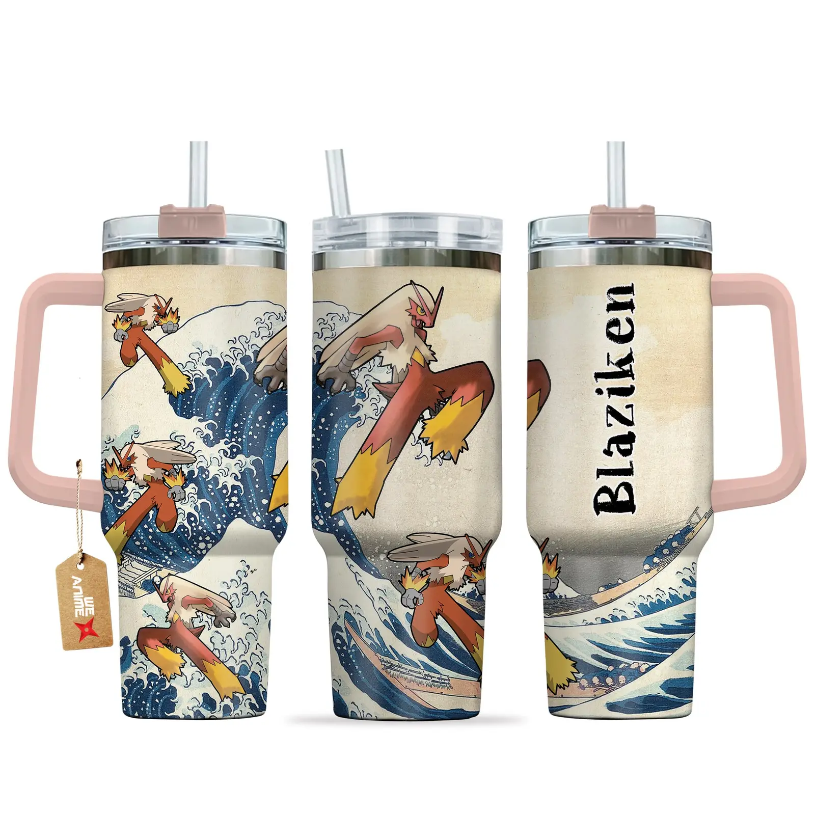Blaziken Anime Tumbler 40oz Kanagawa Collection