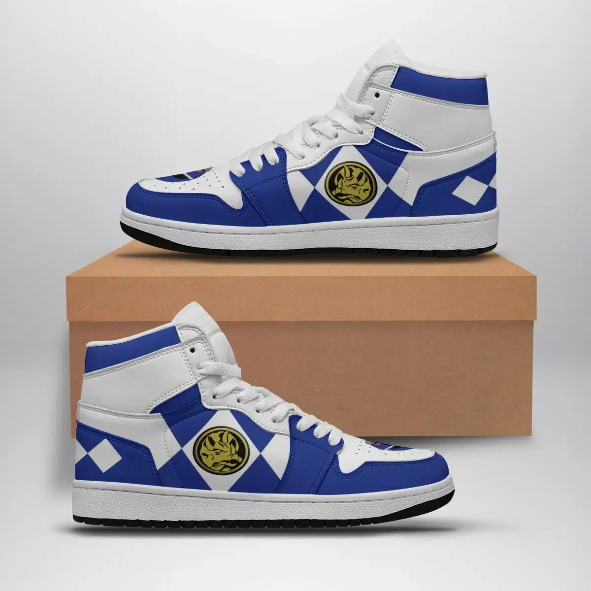Blue Ranger Mighty Morphin V2 Power Rangers Air Jordan 1 Shoes