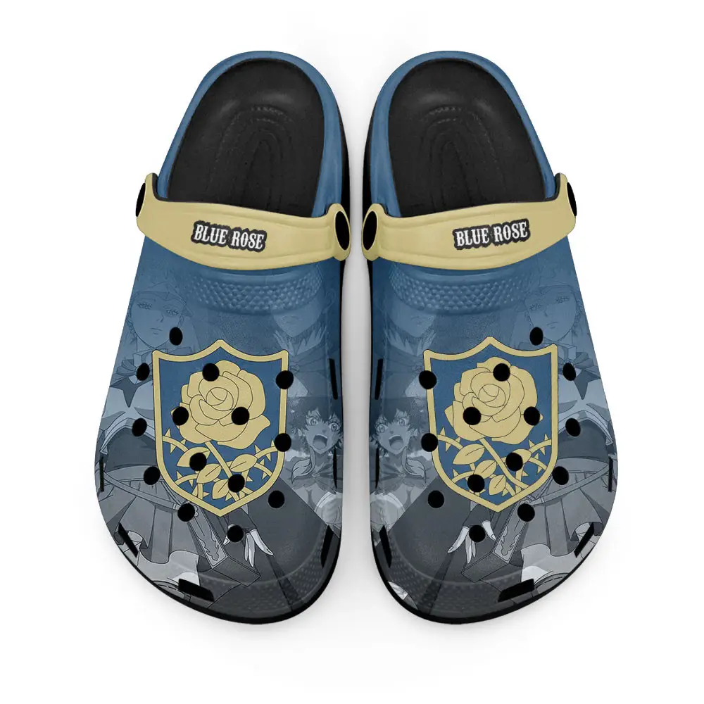 Blue Rose Personalized Anime Clogs