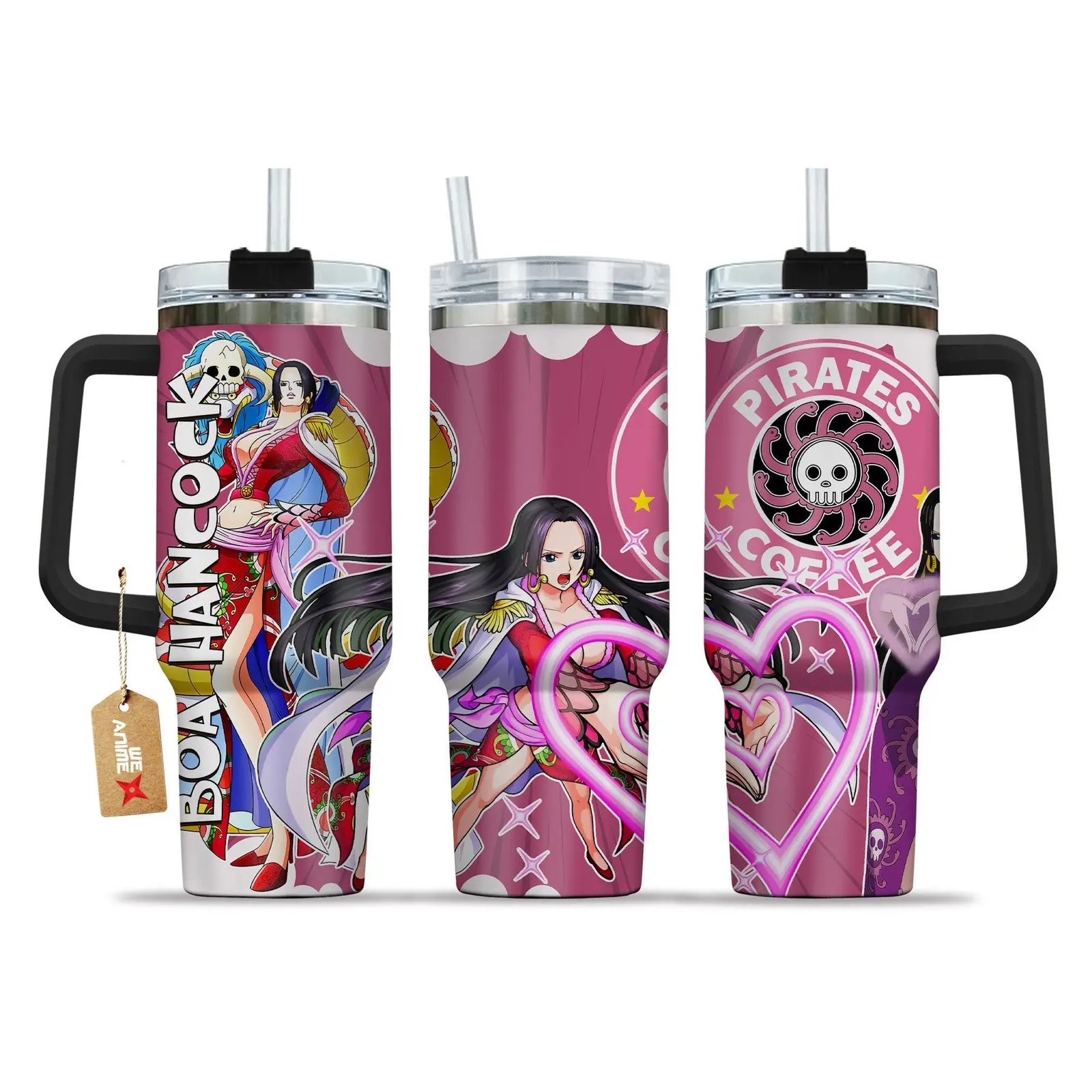 Boa Hancock One Piece Anime  Custom Quencher  40oz Stainless Steel Tumbler With Handle HG