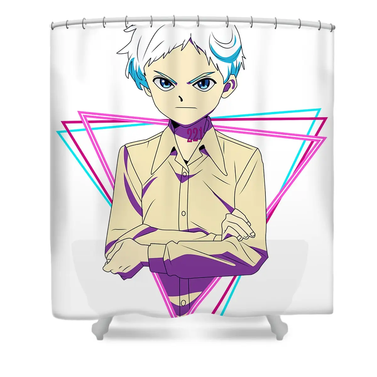 Bright The Promised Neverland - Norman Vintage Shower Curtain | Anime Shower Curtains