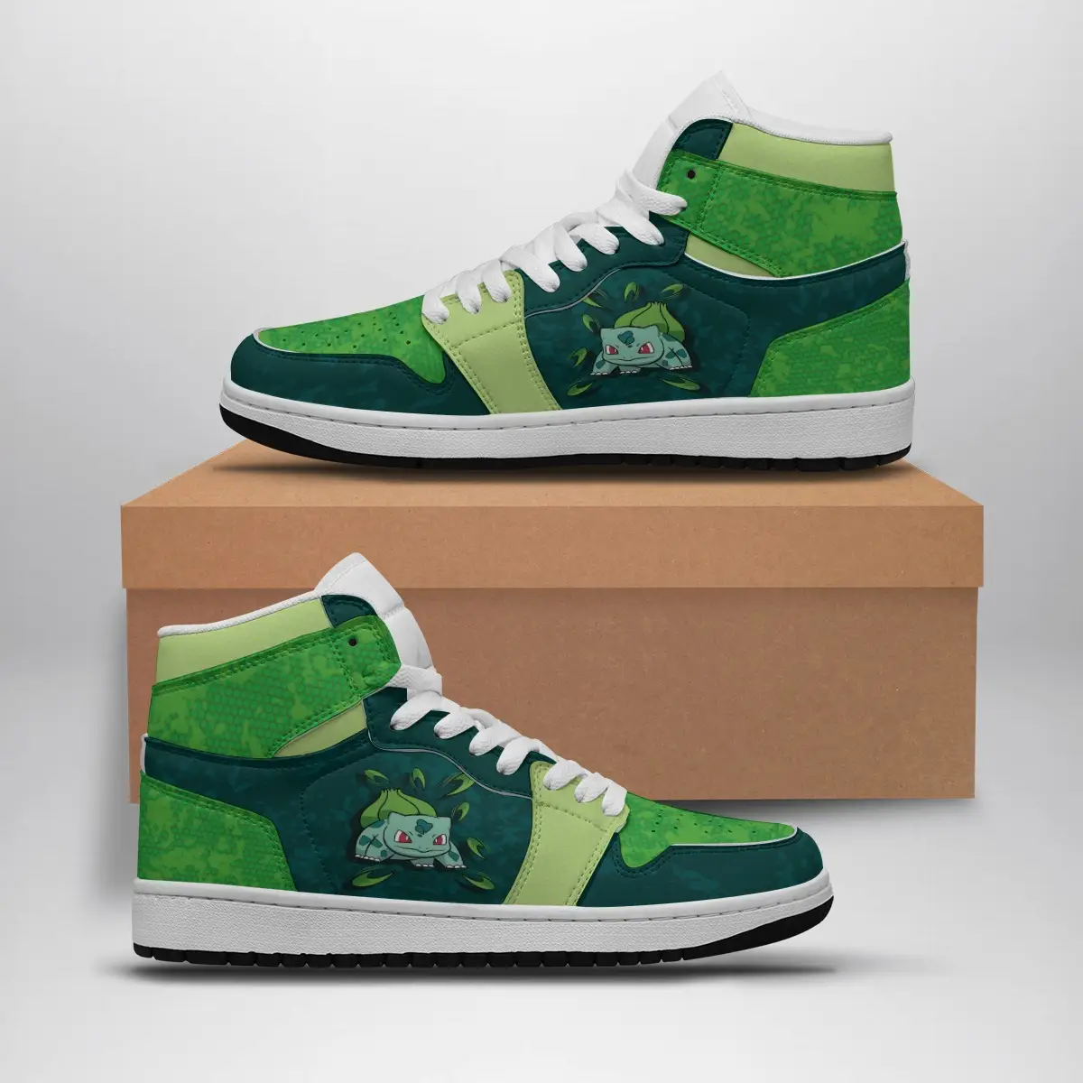 Bulbasaur Attack Pokemon Air Jordan 1 Shoes