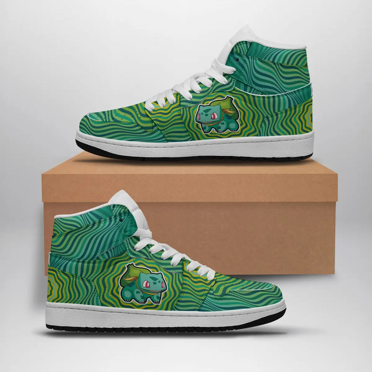 Bulbasaur Trippy Pokemon Air Jordan 1 Shoes