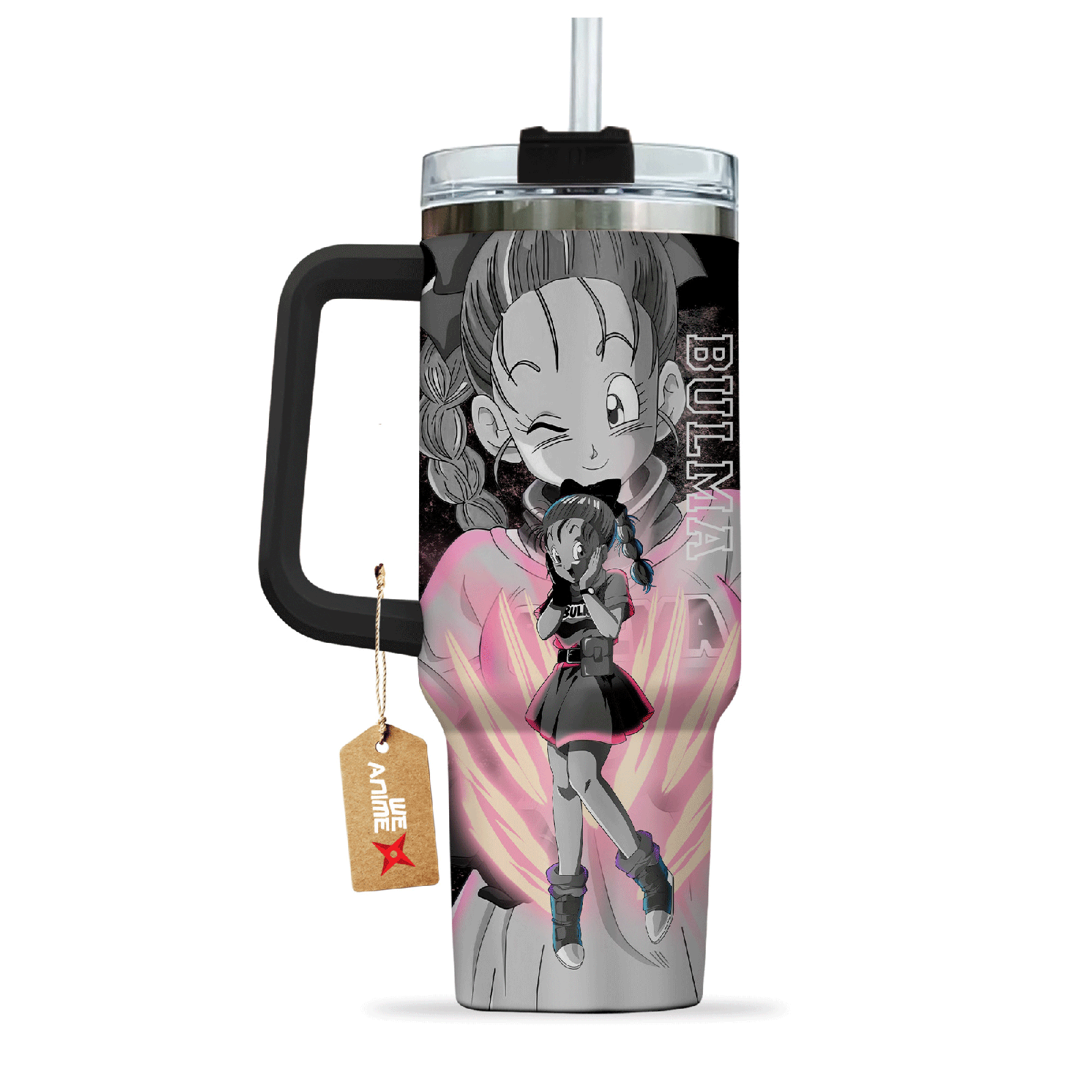 Bulma Dragon Ball Anime Custom  Quencher   40oz Stainless Steel Tumbler With Handle HG