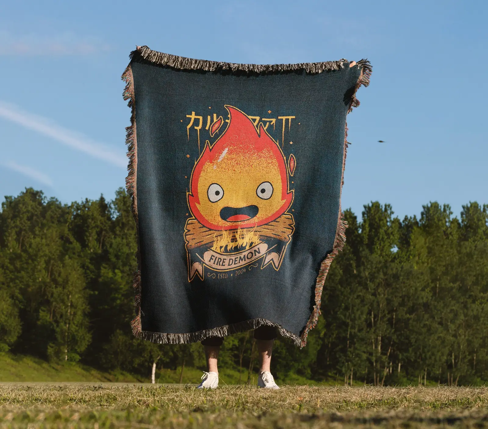 Calcifer Woven Blanket / Tapestry