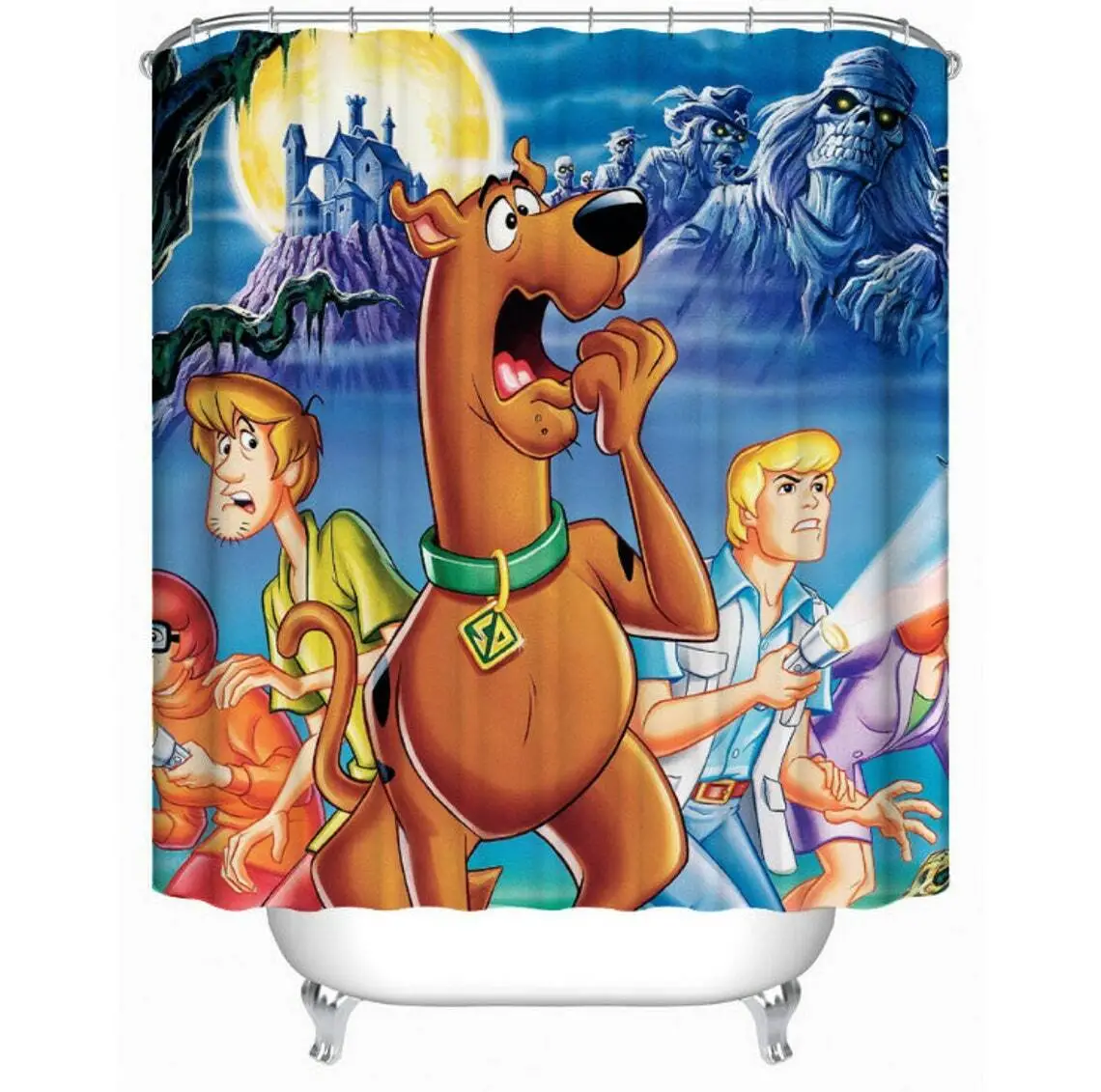 Cartoon Great Dane Dog Shower Curtain