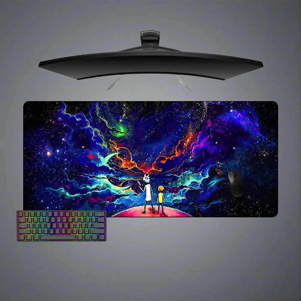 Cartoon Space DesignAnime Keyboard Mat Gaming Mouse Pad, Computer Desk Mat
