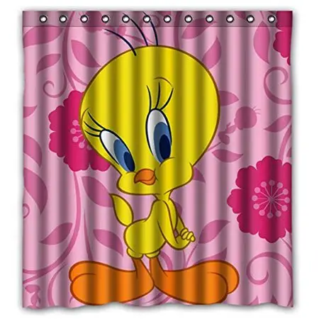 Cartoon Yellow Bird Shower Curtain