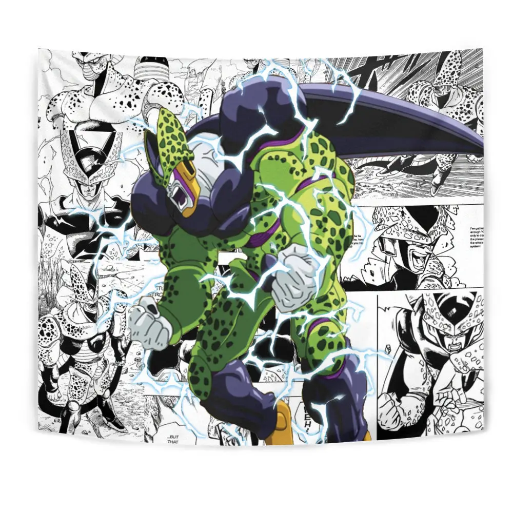 Cell 2nd Form Tapestry Custom Anime Manga Wall Decor