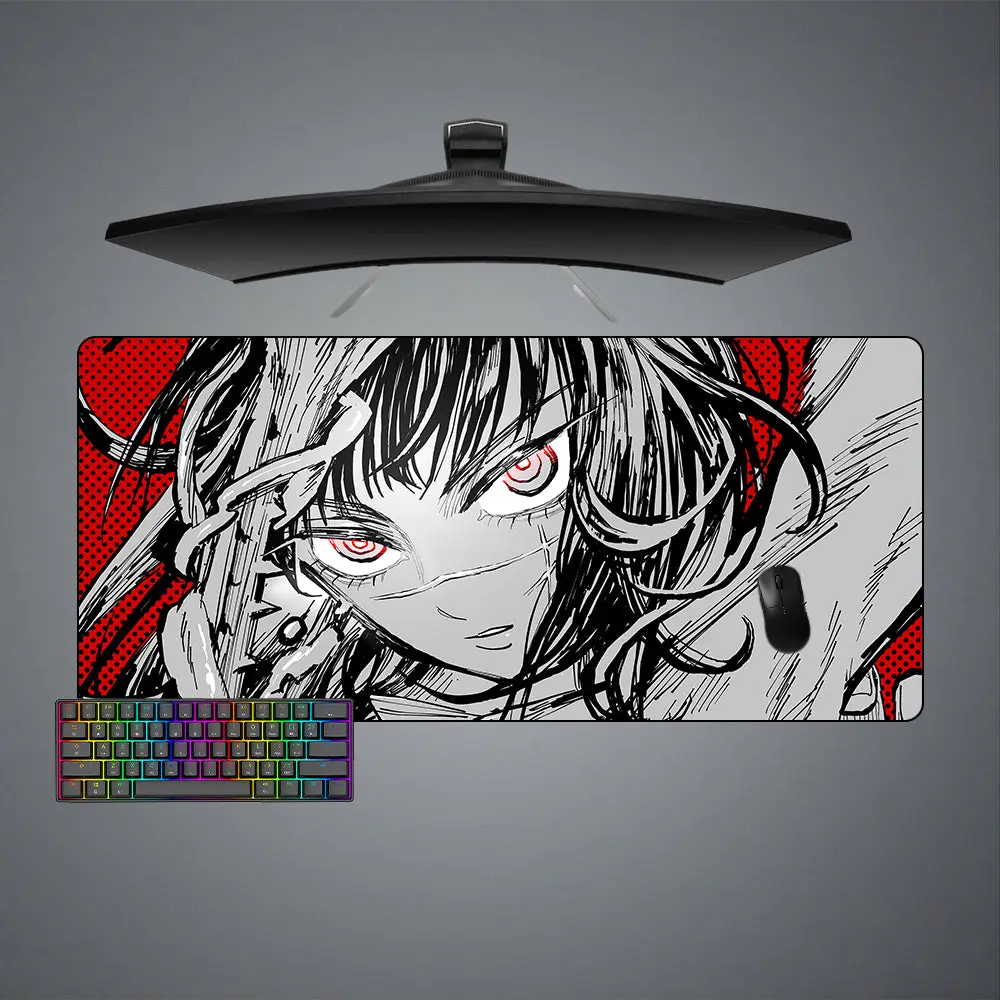 Chainsaw Man Asa Mitaka DesignAnime Keyboard Mat Gaming Mouse Pad, Computer Desk Mat