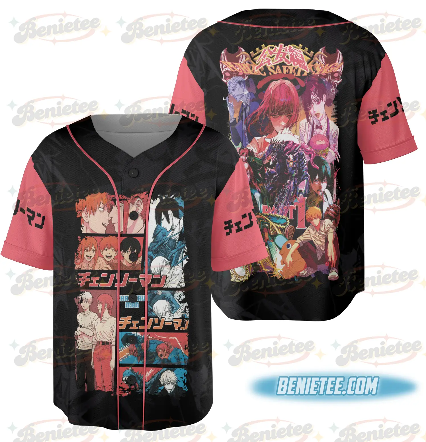 Chainsaw Man Part 1 Streetwear Jersey, Anime Jersey - Benietee Shop