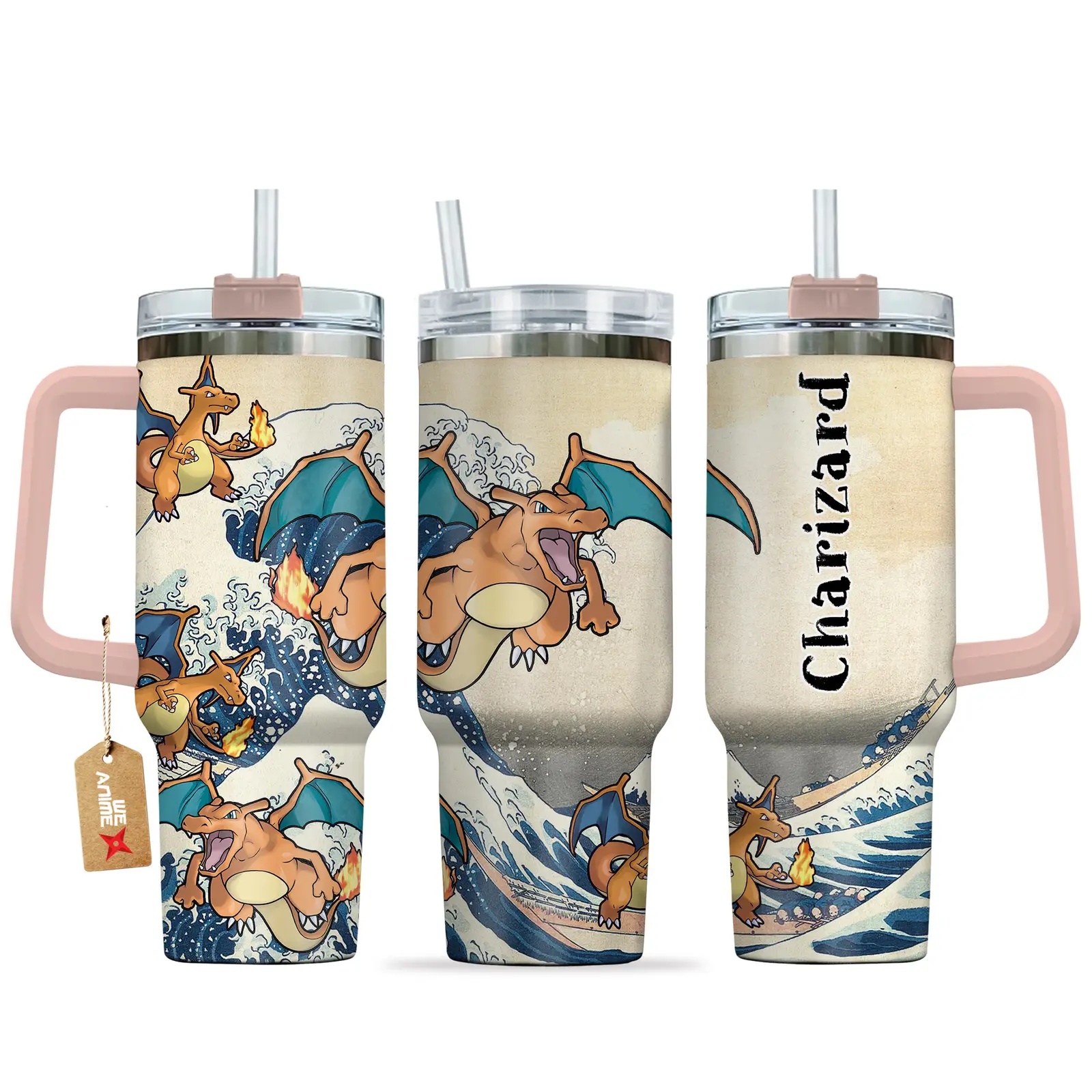 Charizard Anime Tumbler 40oz Kanagawa Collection