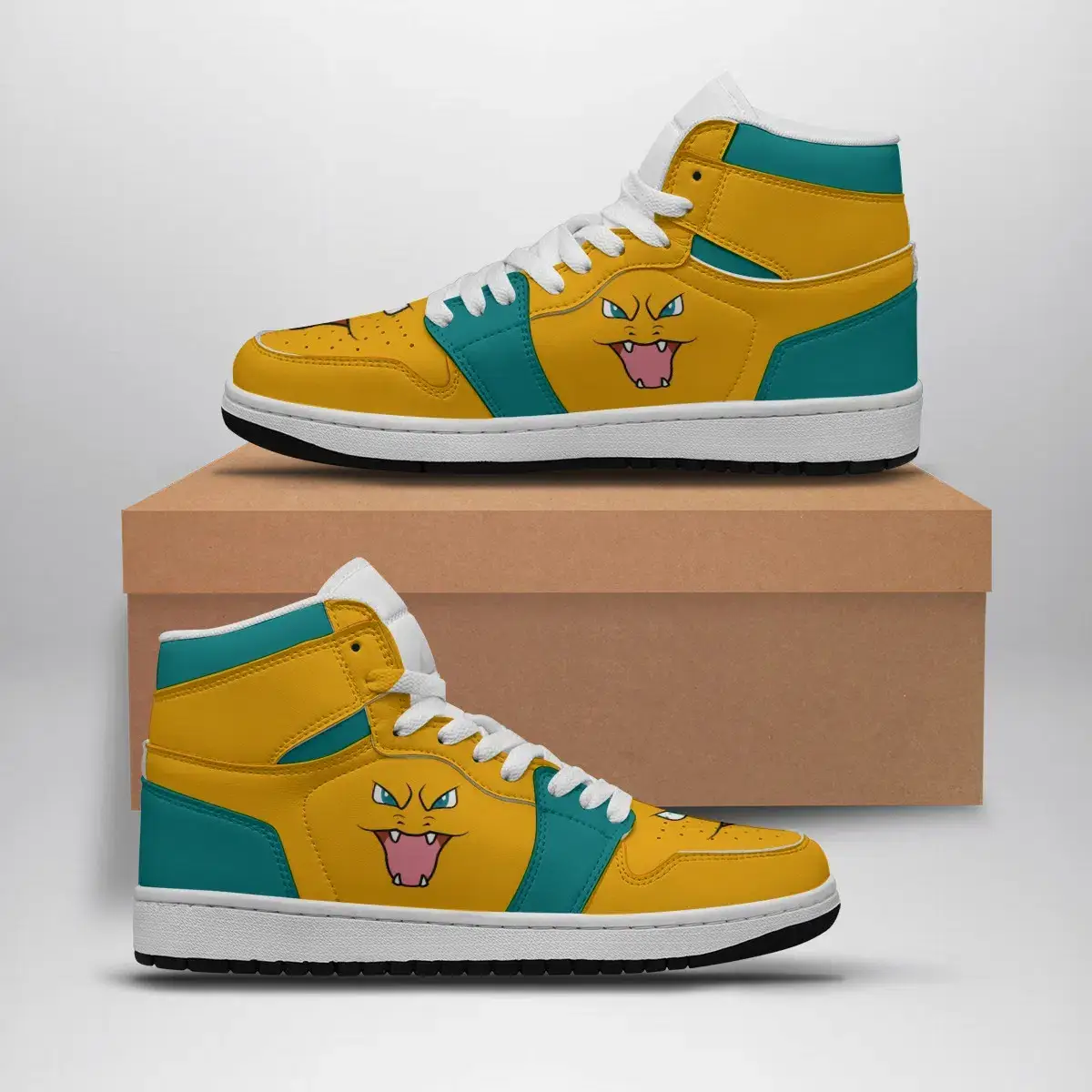 Charizard Face Pokemon Air Jordan 1 Shoes