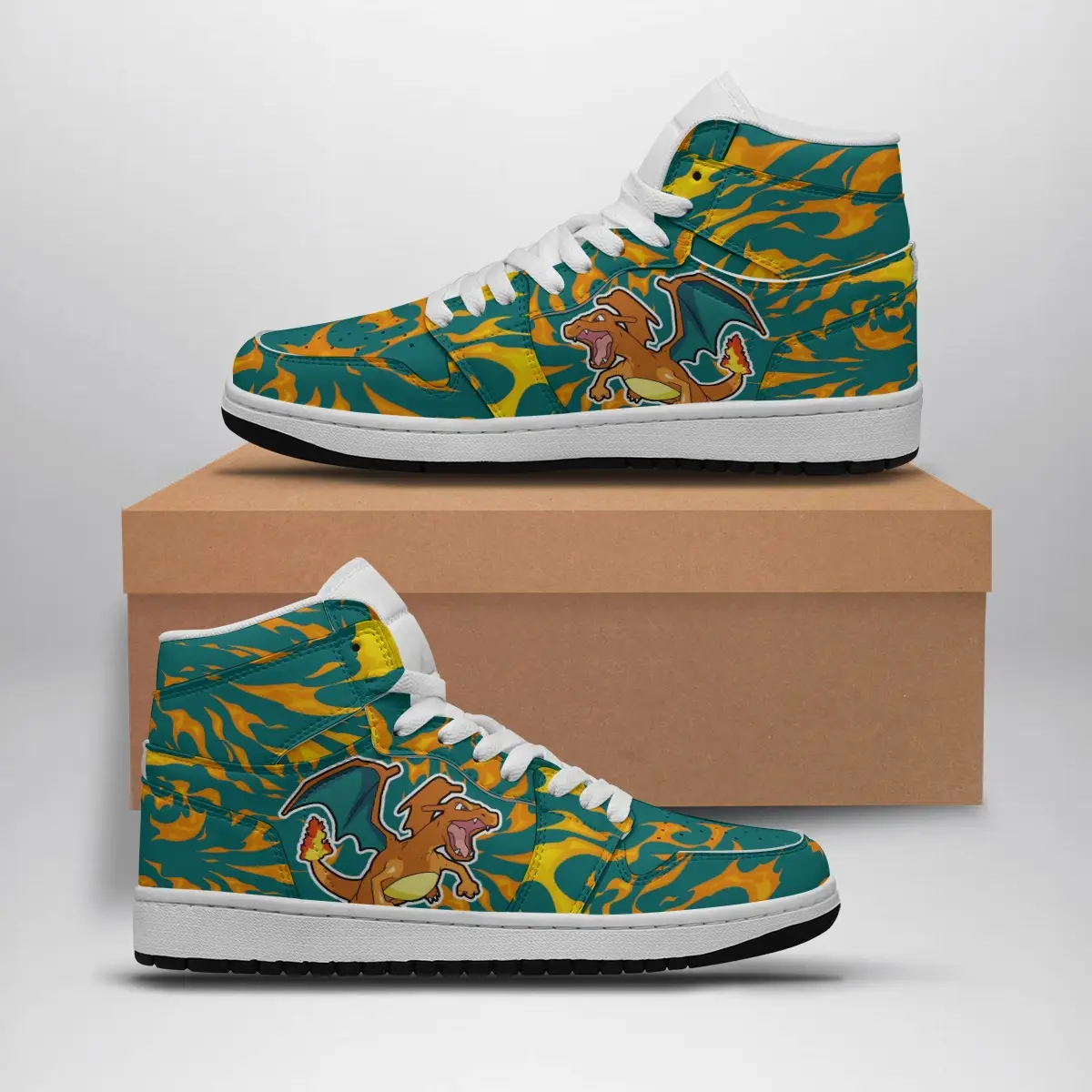 Charizard Trippy Pokemon Air Jordan 1 Shoes
