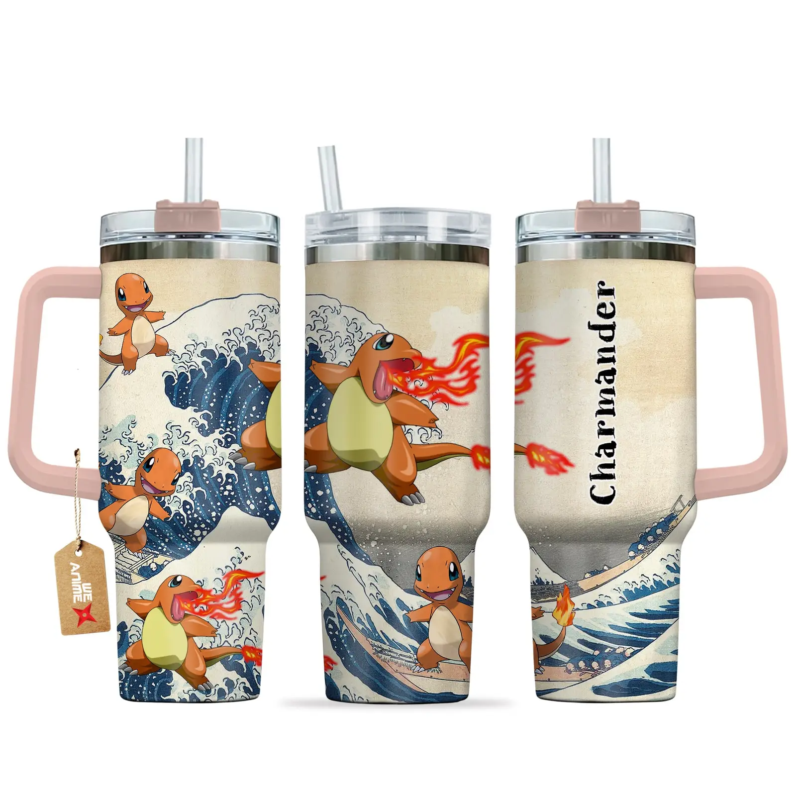 Charmander Anime Tumbler 40oz Kanagawa Collection