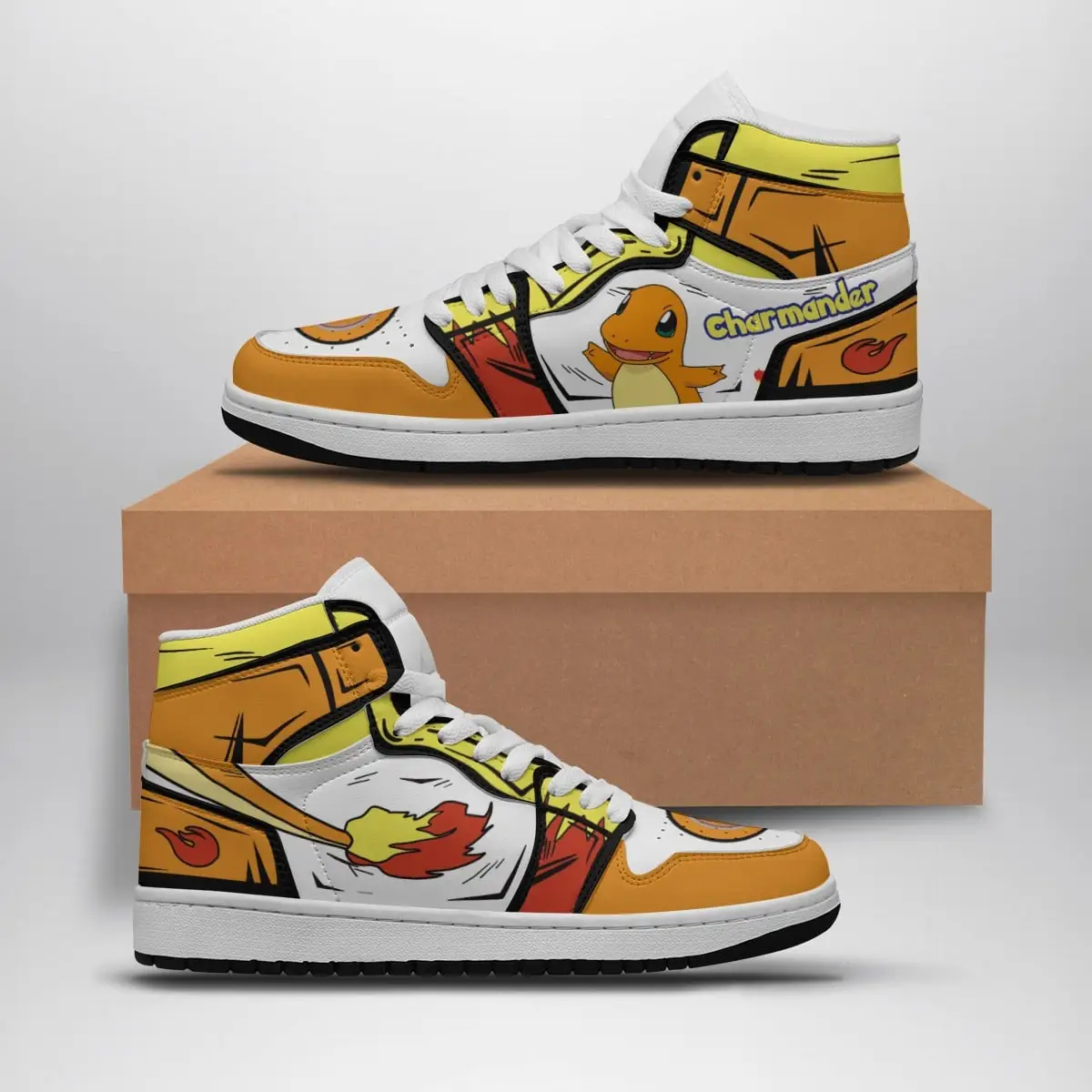 Charmander Pokemon Air Jordan 1 Shoes