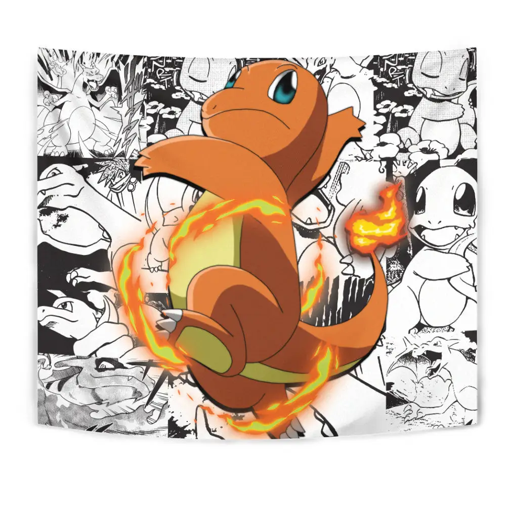 Charmander Tapestry Manga Style