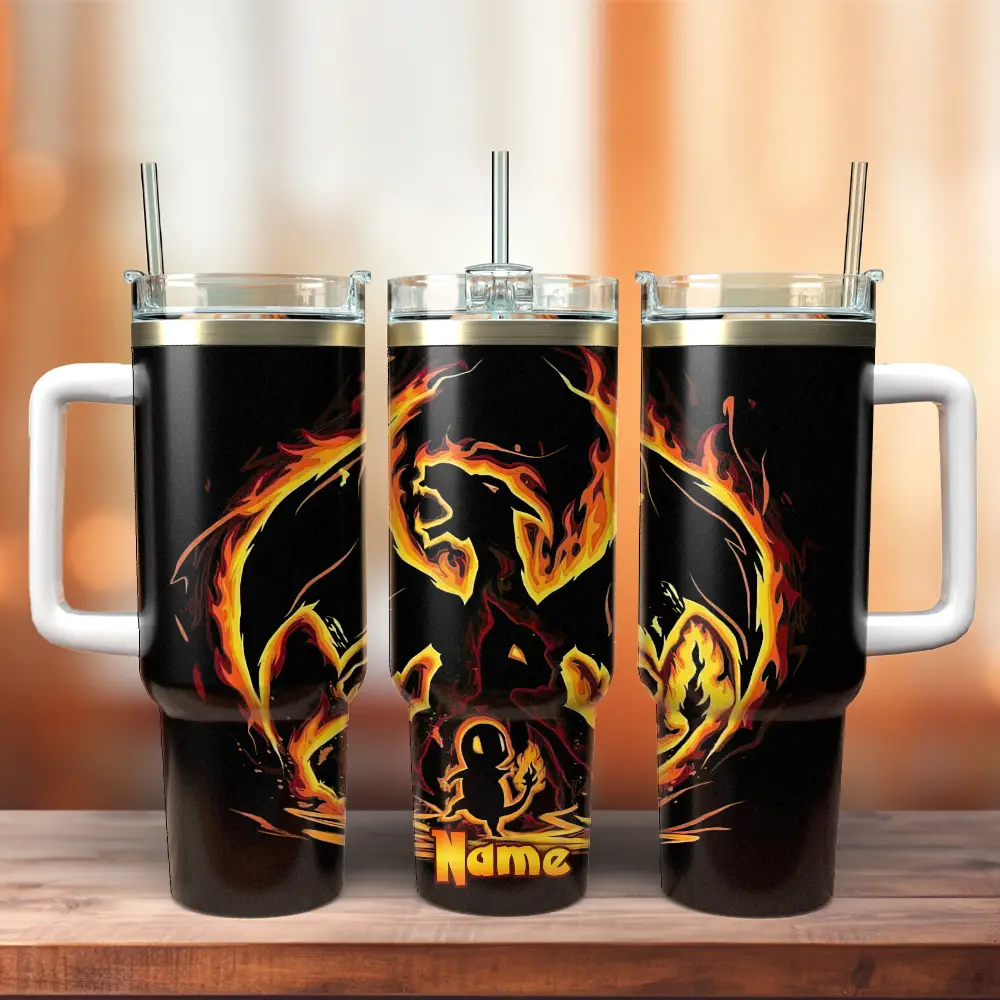 Charmeleon Pokemon Anime Christmas Custom  Quencher  40oz Stainless Steel  Tumbler HG