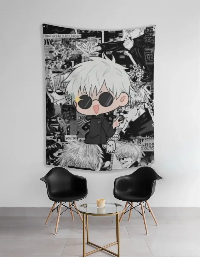 chibi gojo tapestry - Cute JJK Wall Art