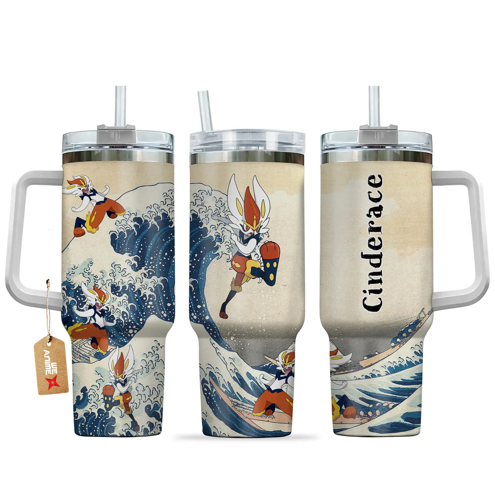 Cinderace Anime Tumbler 40oz Kanagawa Collection