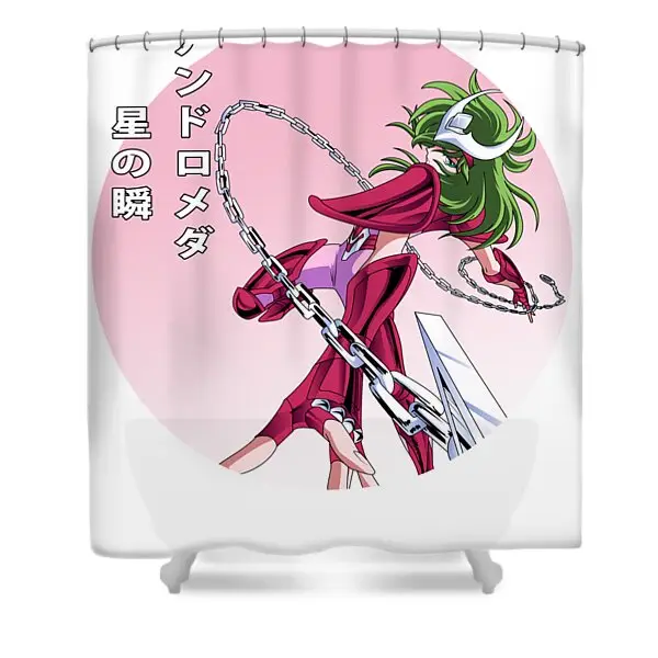 Classic Art Saint Seiya Andromeda Shower Curtain | Anime Shower Curtains